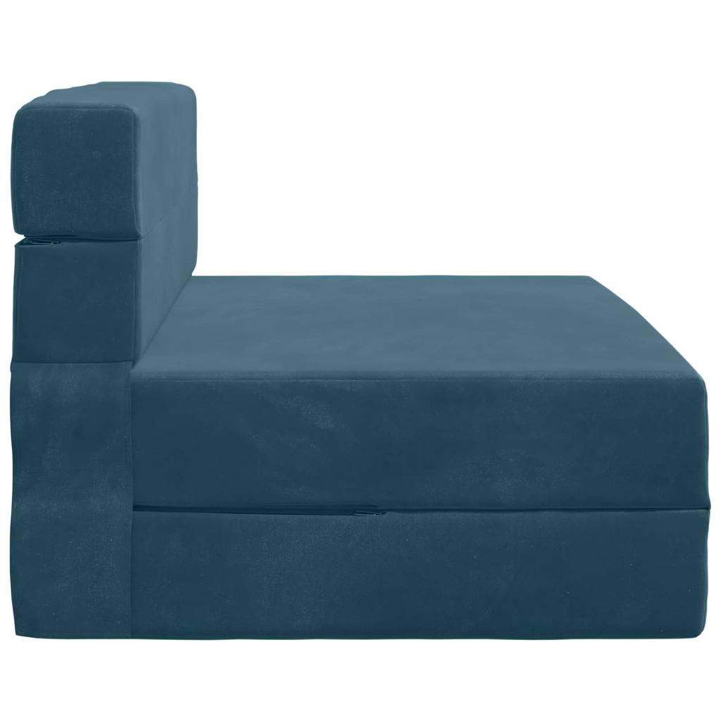 Folding Sofa Bed Blue 70 x 72 x 60 cm Fabric