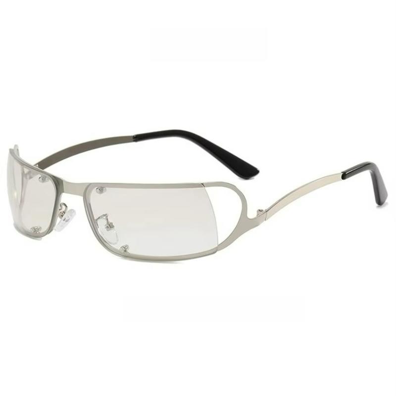 Овальные Металлические Полые Женские Модные Солнцезащитные Очки Y2K Винтаж Панк Детки Подходят для Уличного Поза Вечерние Аксессуары