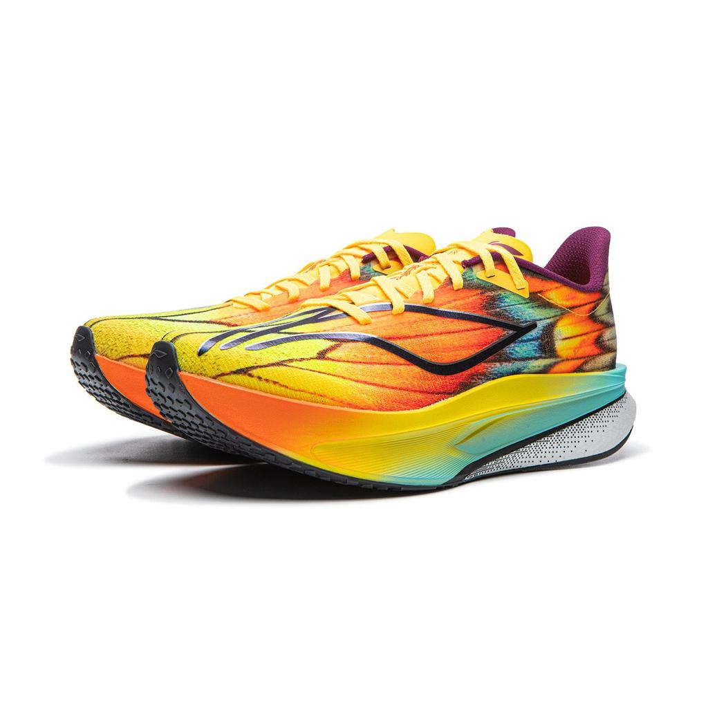 Li Ning Feidian 6 Challenger Cushioning Slip Resistant Low Top Casual Running Shoes Men's Neon Mango Yellow ARMW003-38