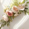 Simulation Peony Wreath Home Door Decorations Wall Hanging Artificial Peony Wreath Wedding
