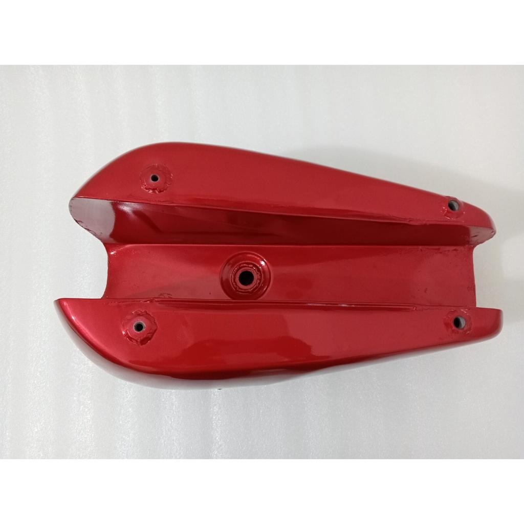 Fit For Triumph T140 Red & Black Painted Steel Petrol Fuel Gas Tank +Cap