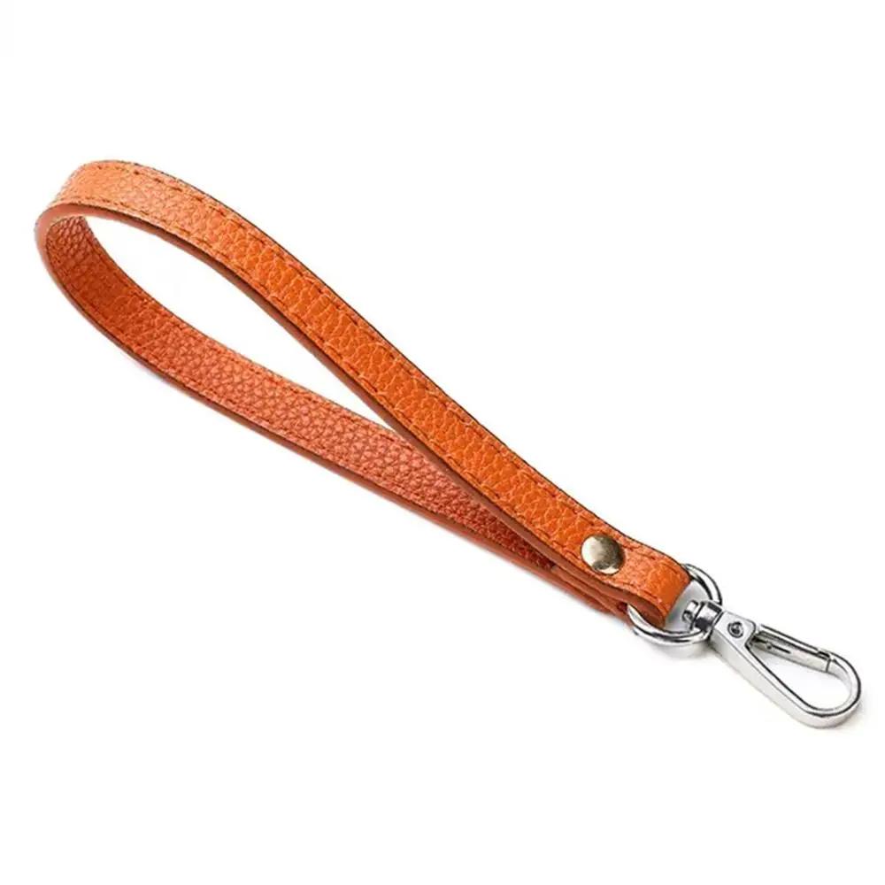 Silver/Gold Simple PU Leather Bag Wrist Strap Solid Color Soft Purse Handle Replacement Adjustment Wallet Belt Bag Accessories