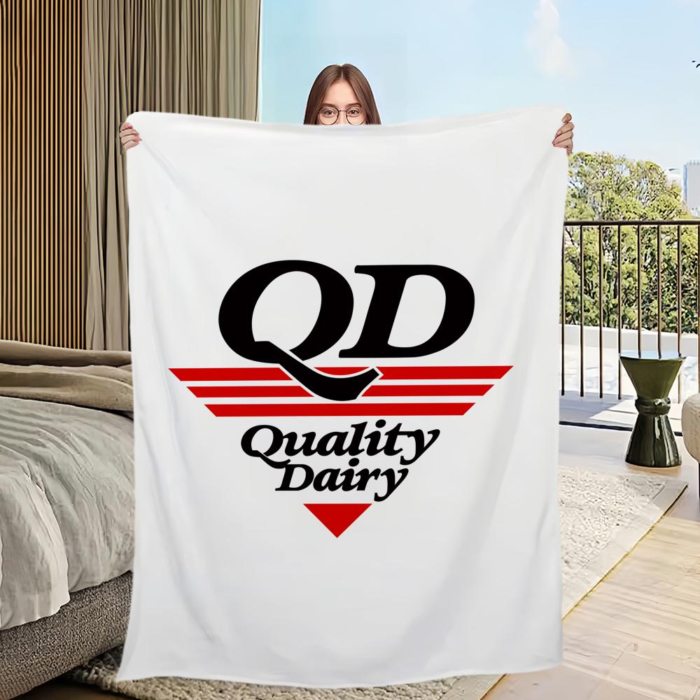 

D-Dairy Q-Queen Printed comfortable and soft sofa living room bedroom Plush blanket suitable for home travel and gifts 30x40in