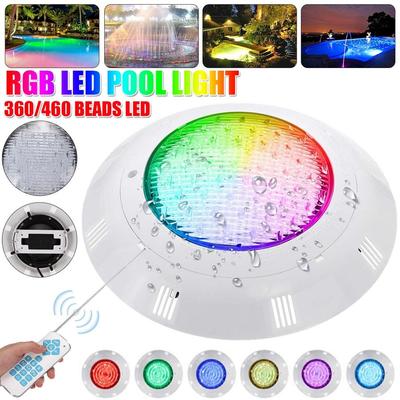 IP68 RGB LED Svetlo do bazéna 360/460 LED Vodotesné AC12V Vonkajšie podvodné svietidlo Bodové svetlo do jazierka s diaľkovým ovládaním