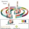 Automatic Laying Domino Train Sound Light Electric Train Intelligent Children Toy  Kids Puzzle