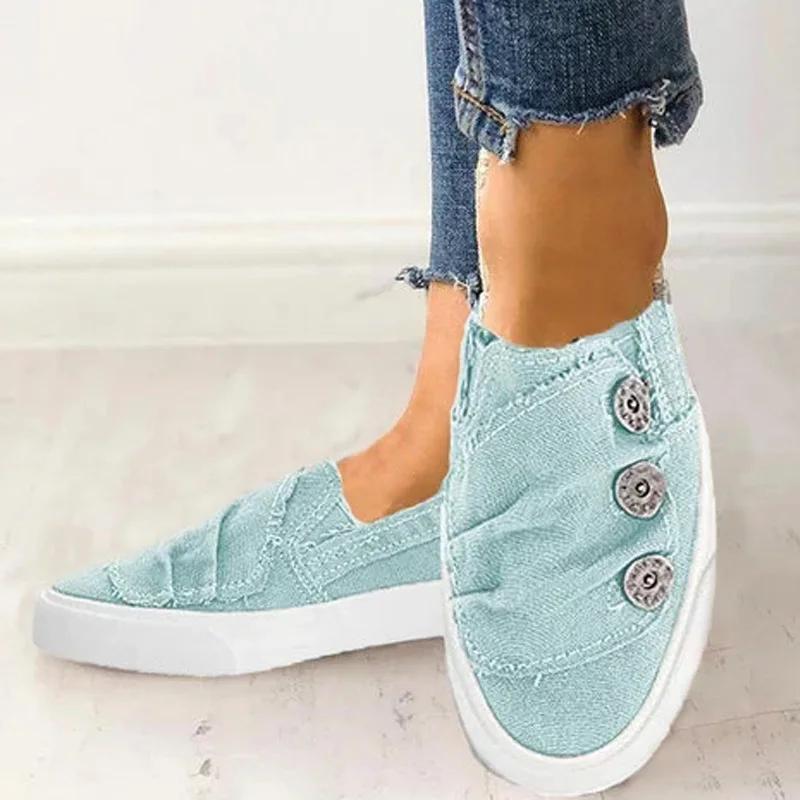 

Women Shoes 2020 New Arrival Fashion Denim Casual Femme Tennis Feminino Canvas Woman Sneakers Sneakers Zapatillas Mujer 4 синій