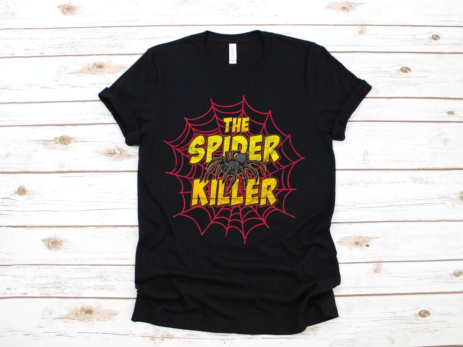 Spider Killer T-Shirt, Funny Killing Spiders Tank Top, T-shirt, T-shirt,T-shirt, Kids Tee Apparel Gift M