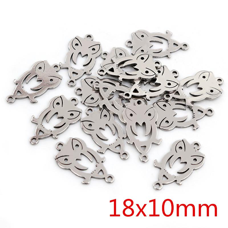 20pcs No Fade 316 Stainless Steel Double Loops Star Heart Cute Charms Pendant DIY Jewelry Findings for Necklace Bracelet