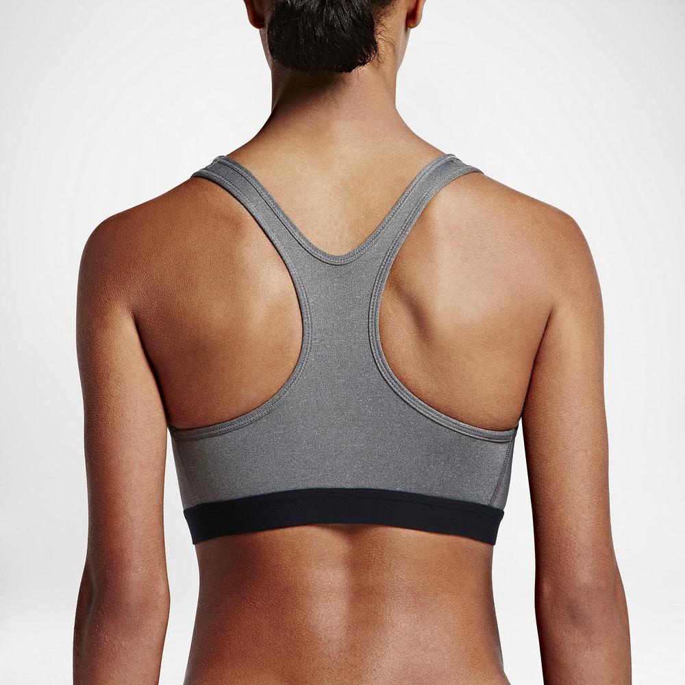 Nike Classic Padded Solid Medium Support Sports Polyester Vest Women Vests Gray 823313-092