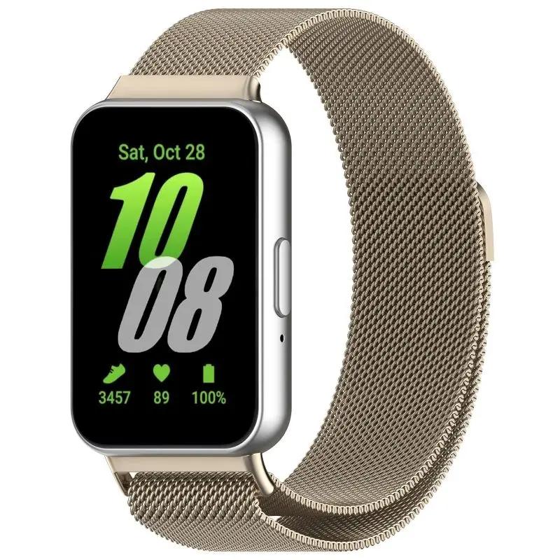 Stainless Steel Strap For Samsung Galaxy Fit 3 Watchband Milanese Loop Magnetic Bracelet Wristband Galaxy Fit3 Accessories