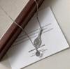 Tennis Girl Crystal Racket Necklace: High-End Old Money Style Choker for Women