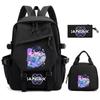 3-teiliges Anime-Kpop-Dämonenjäger-Rucksack-Set für Teenager (Jungen und Mädchen), große Kapazität, wasserdicht, ideal für Schule, Freizeit und Reisen.
