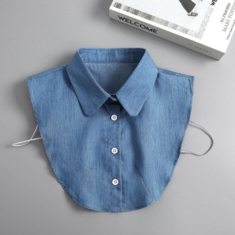 Fashionable Cotton Lace False Collar Shirt, Women's Detachable Collar Shirt, False Tie, Lapel Shirt Top