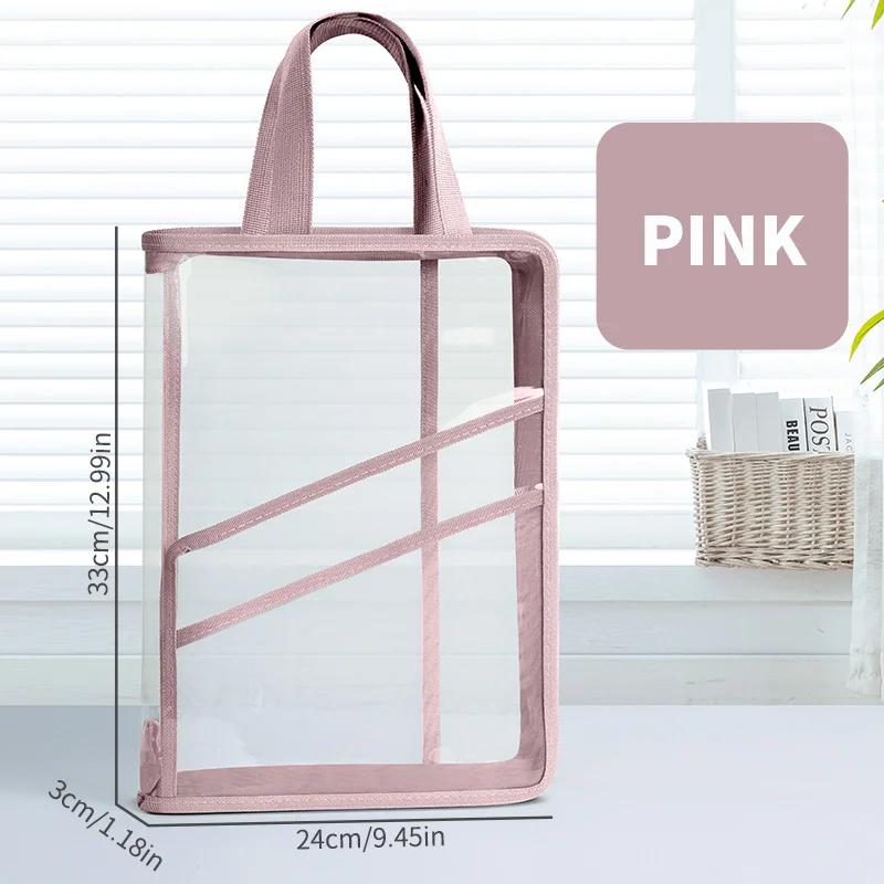 L-Shaped Student Teacher Books Storage Bag Large Capacity Stationery Organizer Bag Folders School Office Supplies Stationary Bag