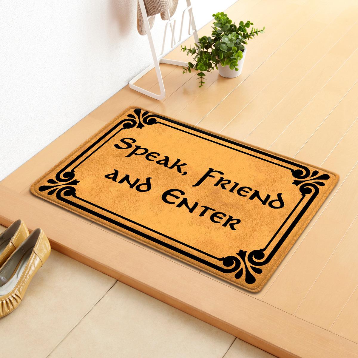 

European And American Alphabet Carpet Floor Mat Love Theme Doormat 40x60