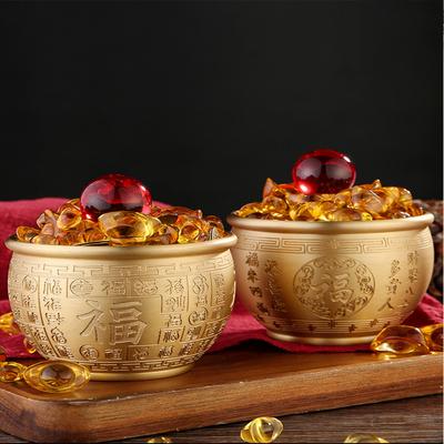Chinesische Schatzschale Füllhornschale Messingornament Sammlerstück Geschenk Feng Shui Dekor Geldanziehende Schale für Wohnzimmer Schreibtisch