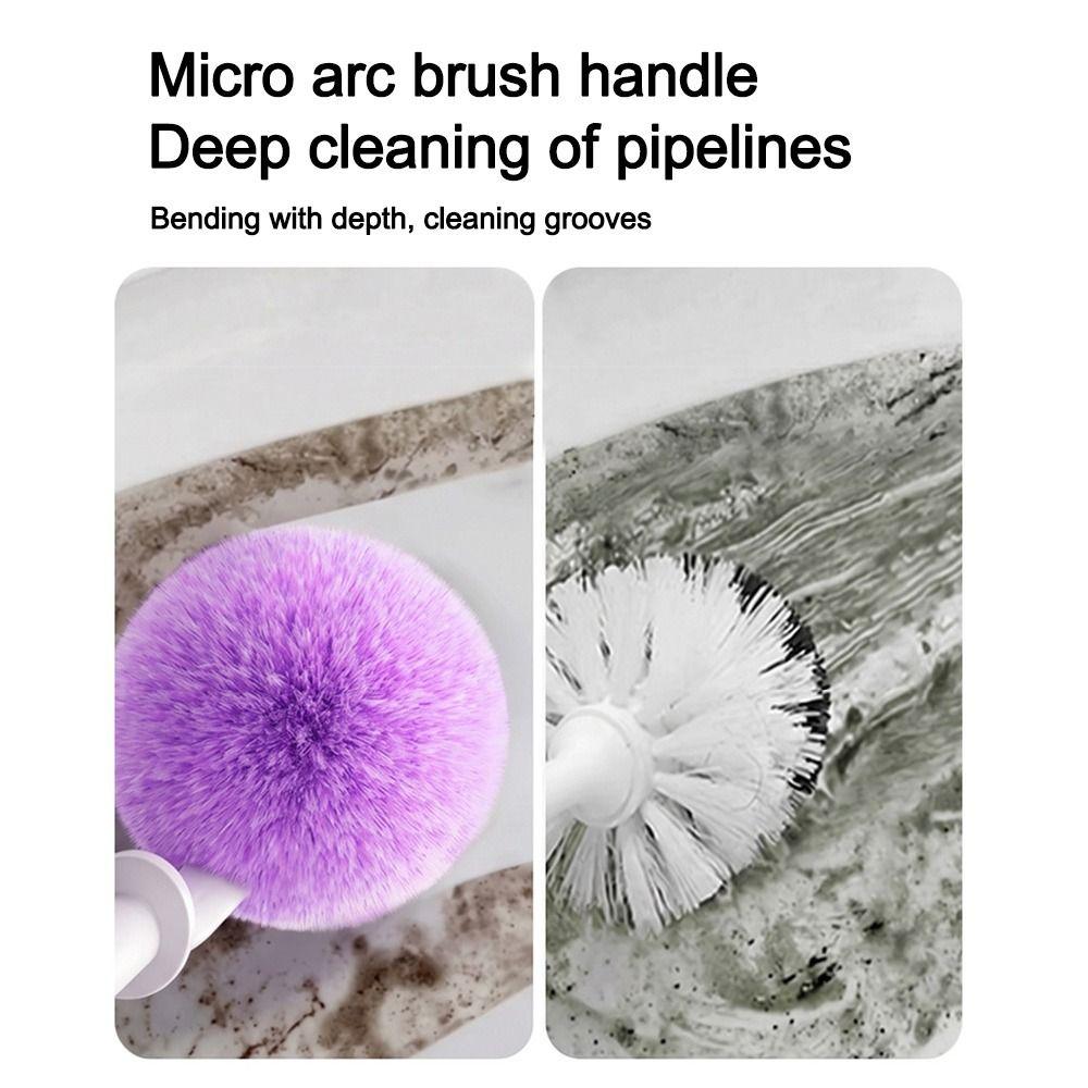 Dense Soft Bristles Toilet Bowl Brush 360 Degree Cleaning Toilet Cleaning Brush Bathroom Cleaning