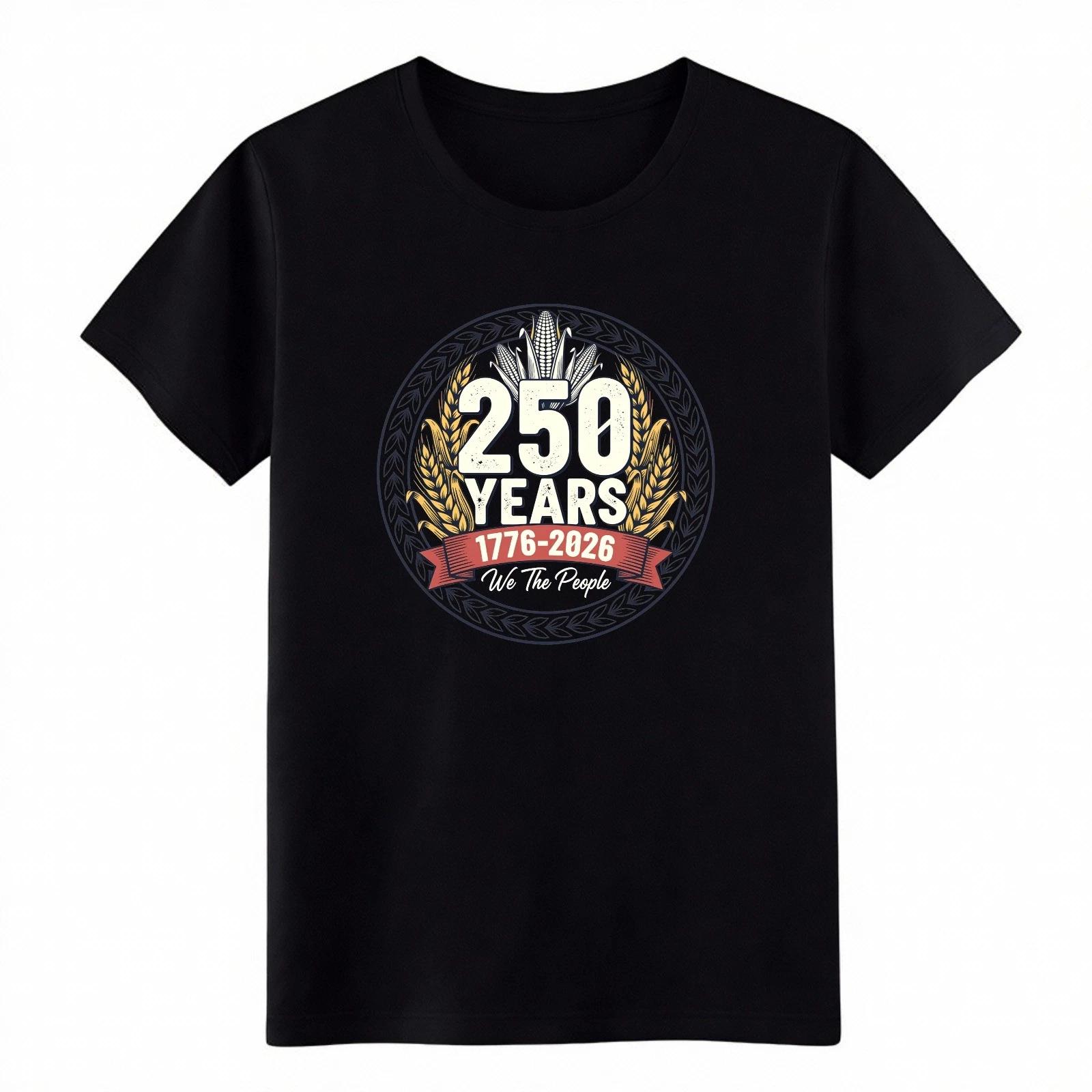 Unisex Graphic T-Shirt USA 250 Years 1776-2026 We The People Patriotic Gift Tee L