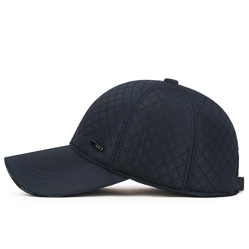 Middle-Aged Men's Cap Autumn Winter Warm Coldproof Velvet Baseball Cap Thick Outdoor Windproof Ear Protection Cap