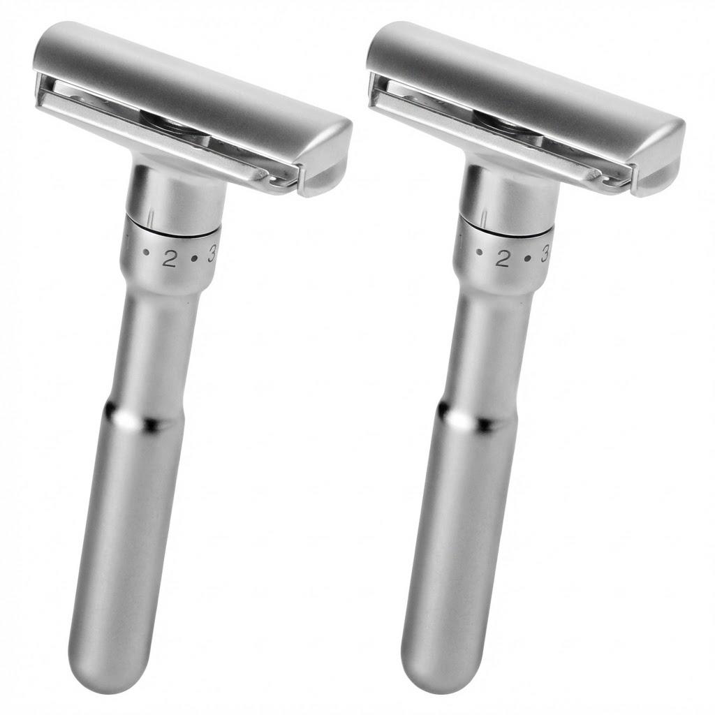 Meijing Choice Men's Advanced Manual Razor Silver, Korean Razor Blade