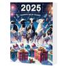 Kraví adventní kalendář 2025 24 dní odpočítávací kalendář do Vánoc s 2D akrylovými závěsnými ozdobami skotské vysočinské krávy Roztomilý kraví přívěsek na vánoční stromeček