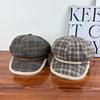 Korean ins plaid octagonal hat women's autumn new wide-brimmed fashionable versatile face newsboy hat