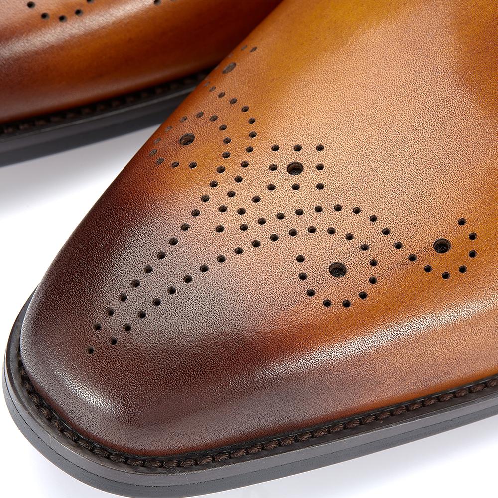 Fashion Luxury Handmade Direct Price Men's Business Wedding Breathable Top Layer Cowhide Genuine Leather Oxford DerbyDress Shoes