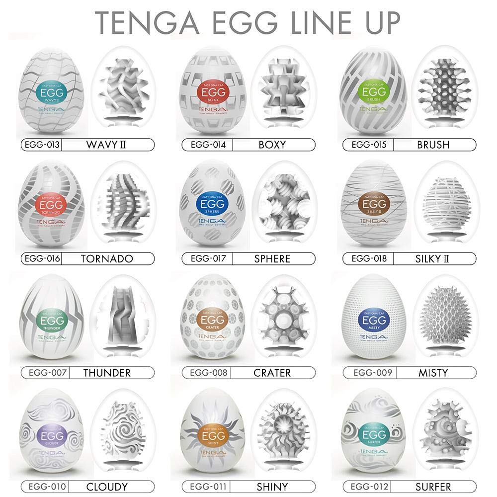 TENGA EGG STANDARD 6 Eier pro Packung Weiß VERPACKUNG, (x 1),