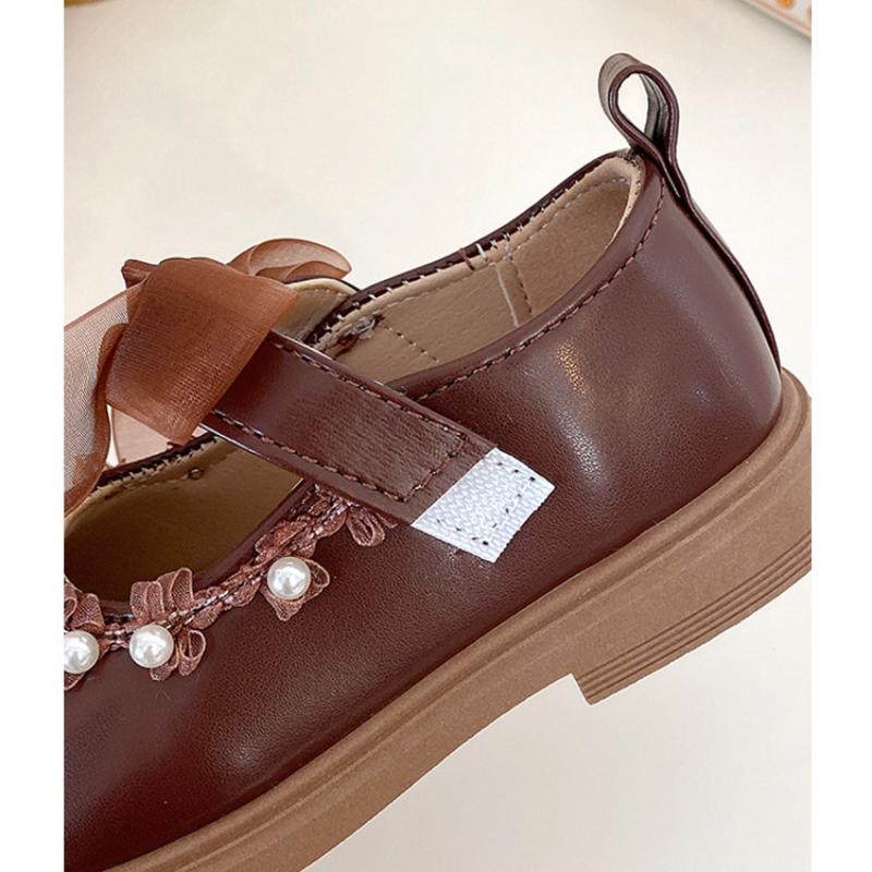 Spring and Autumn New Style Trend Bow Versatile Girls Comfortable Soft-soled Leather Shoes
