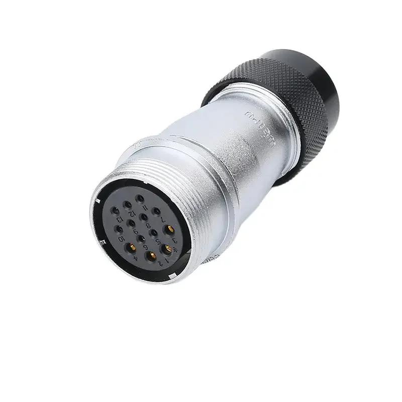 WEIPU WS32 TD+ZD 4 6 8 10 11 13 19Pin Docking Power Circular Connector M32 Soldering Single Wire Cable Adapter Aviation Plug