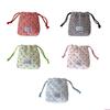 Small Cherrys Gingham Drawstring Bag For Travel Storage Organizing Small Items Portable Pouches