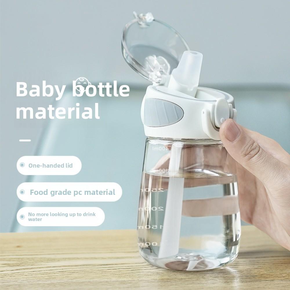 Drop Proof Kids Sippy Cup Food-Grade Silicone Water Bottle Portable Water Straw Cup