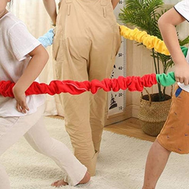 Cooperative Stretchy Bands Portable Teamwork Exercise Bands Tear Resistant Fleece Exercise Bands for Party Game
