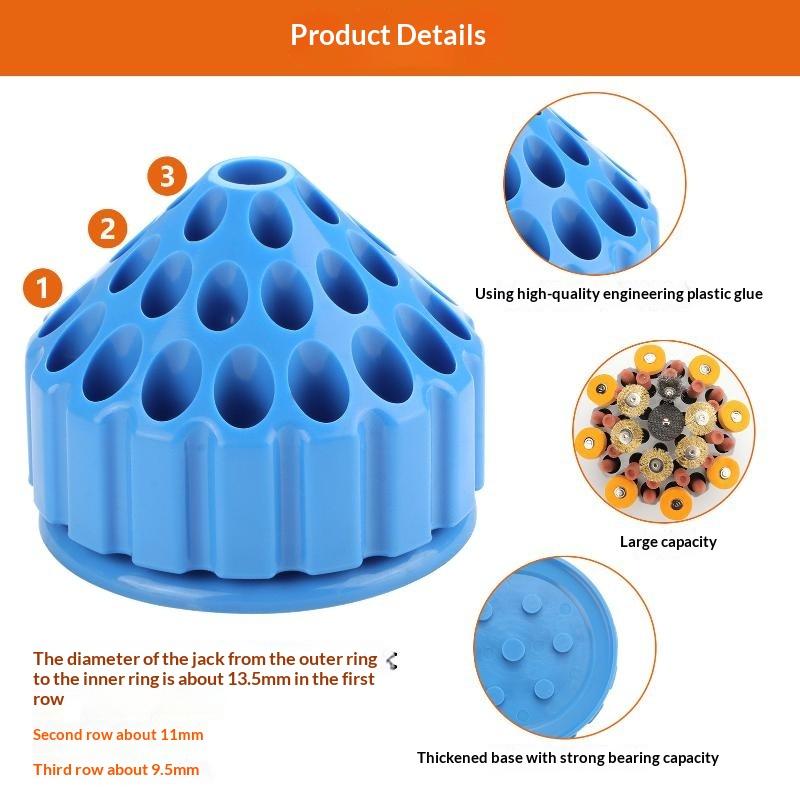 360 Degree Rotating Drill Bit Storage Box - Professional Engraving Burr Organizer Rotary Tool Case For Jewelry Making Workshop