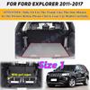 Индивидуальный высококачественный коврик в багажник автомобиля для Ford Explorer 7-местный 2011-2017, грязезащитный, прочный, кожаный, ковровый, защитный коврик