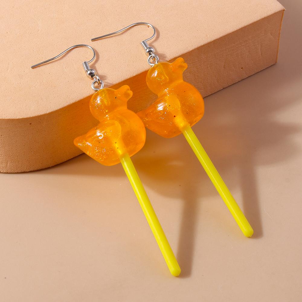 Cute Resin Sweet Lollipop Drop Earrings for Women Simulation Food Candy Dangle Earrings Girls Party Jewelry Gifts