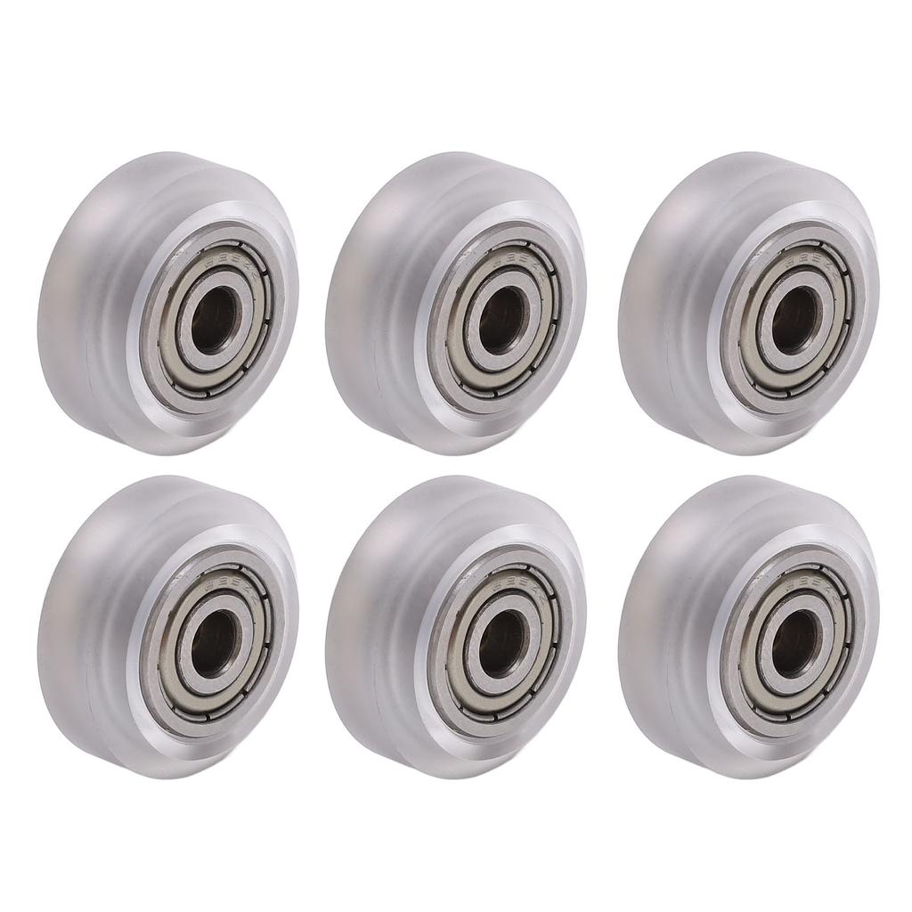 16Pcs 3D Printer Polycarbonate Pulley Transparent Rustproof Robust Bearing Pulley Wheel for Anet