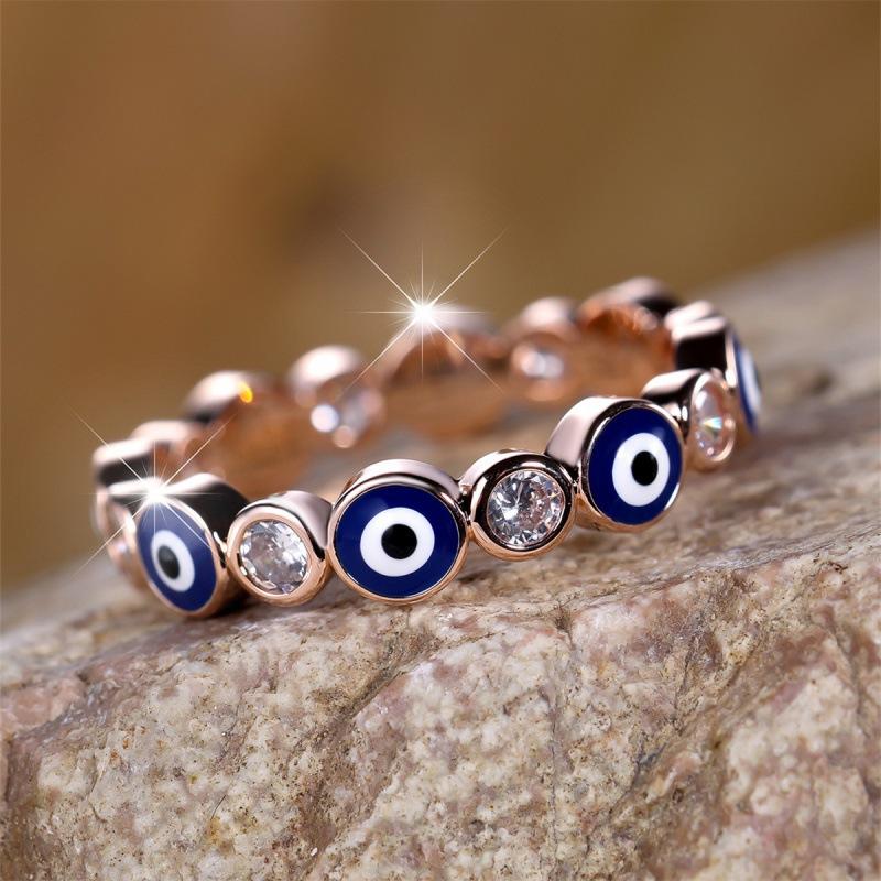WIS Devil's Eye Halloween Ring Simple Personality Niche Retro Ring Ring