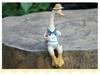 Resin Figurine Set: Cartoon Duck Couple for Home and Garden Decor