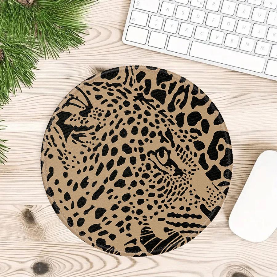 

rubber 1pc Mouse Pad Computer Laptop Pad Game Console Pad Desk accessories Keyboard Mouse Pad office Pad Fashionable Leopard 200x200x2mm