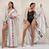 Cotton Beach Kimono Women Cover Ups Print Beach Cover Up Saida De Banho Para Praia Sarong Robe