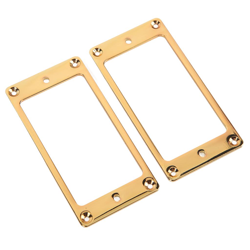2 Pcs Electric Guitar Pickup Frame Guitar Replacement Metal Humbucker Pickup Mounting Ring for Decoration Gold