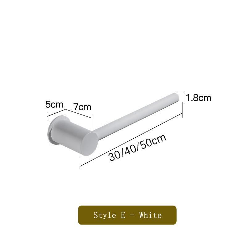 

Copper metal towel rod without punching toilet towel rack bold towel ring bathroom light luxury bath towel rack towel single rod 30cm