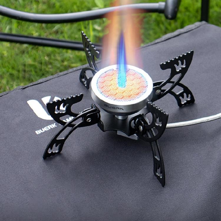 Foldable Camping Cooker  Burners Wind Resistant Flame 4 Leg Stability Compacts Portable Design for Outdoor Cooking