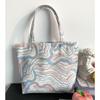Floral Print Portable Polyester Hand Carry Lunch Tote Bag
