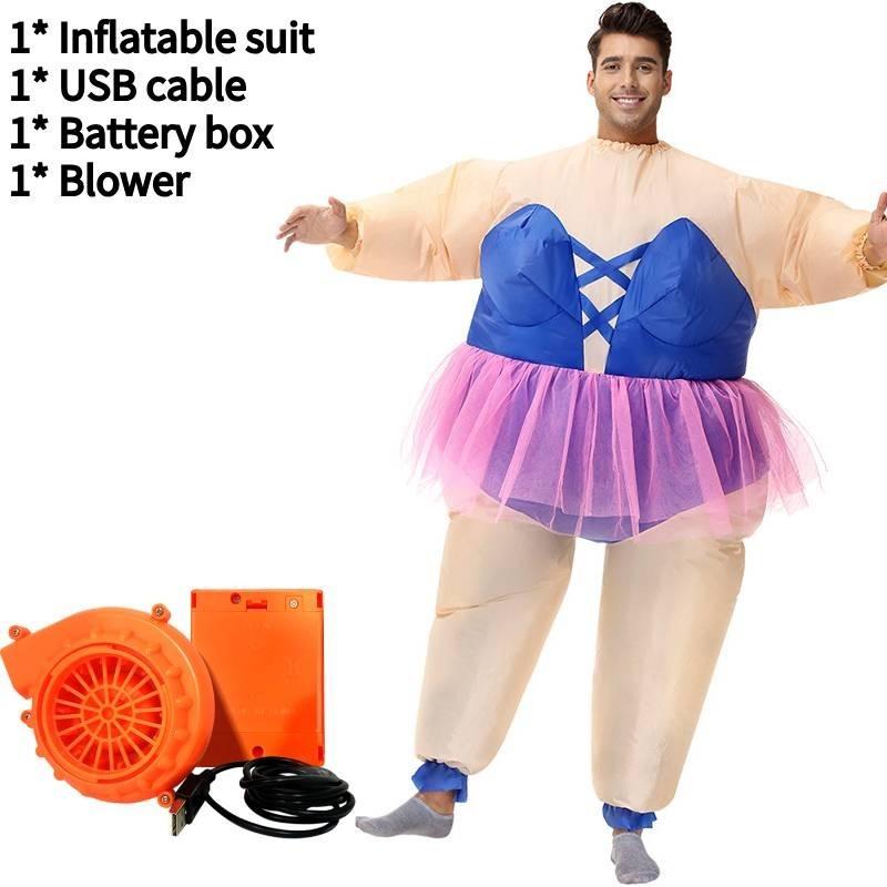 Colorful Adult Inflatable Clown Costume For Festive Occasions And Halloween Parties