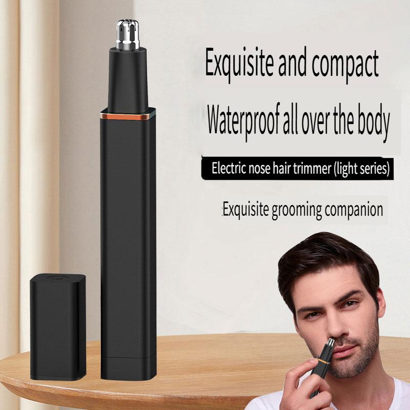 Electric Nose & Ear Hair Trimmer Compact Portable Waterproof USB Charging Grooming Tool for Safe Shaving