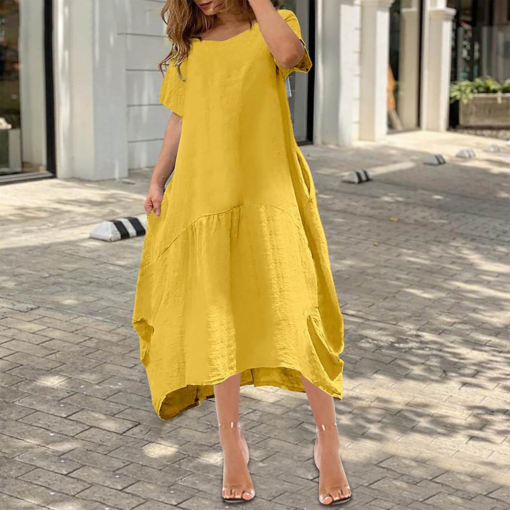 Dámské šaty Šaty s krátkým rukávem Dámské šaty Plus size Maxi šaty pro ženy