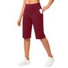 Capris de Yoga de Cintura Alta para Mujer con Bolsillo Bermudas Deportivos Elásticos para Fitness Running Gimnasio Entrenamiento Deportes