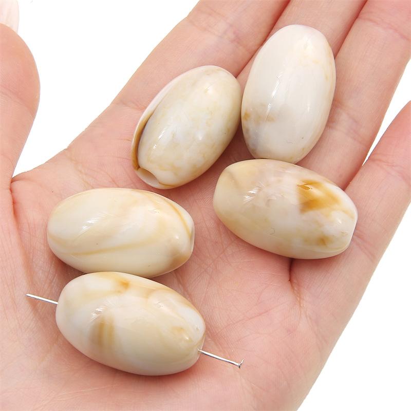 

Бусины для браслета ручной работы, акриловые двухцветные бусины с большим отверстием, бусины ручной работы, браслет, ожерелье, кулон, одежда, винтажные аксессуары 15 pcs